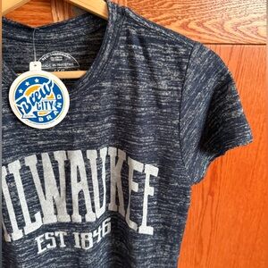 Milwaukee Heathered Navy Graphic Tee